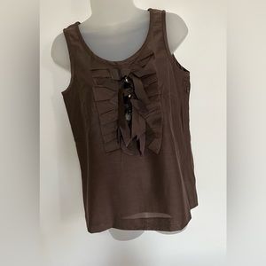 J. Crew Women’s Brown Sleeveless  NWT Blouse Top Size: 4